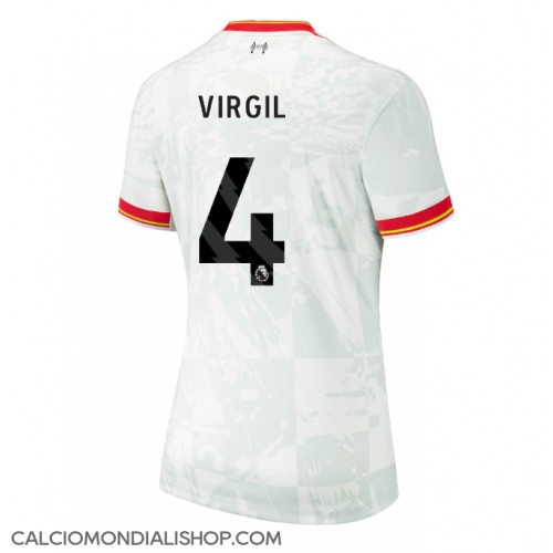 Maglie da calcio Liverpool Virgil van Dijk #4 Terza Maglia Femminile 2024-25 Manica Corta